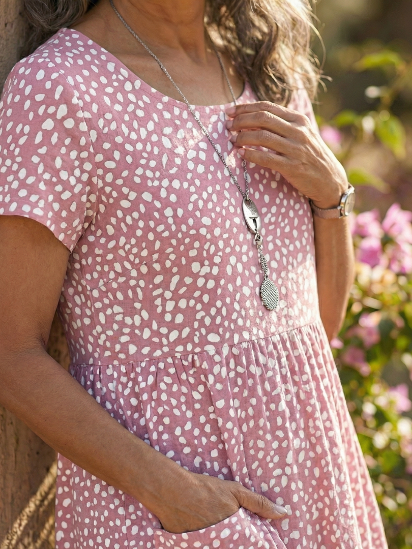 Romantic Garden Party Meadow Floral Midi Dress