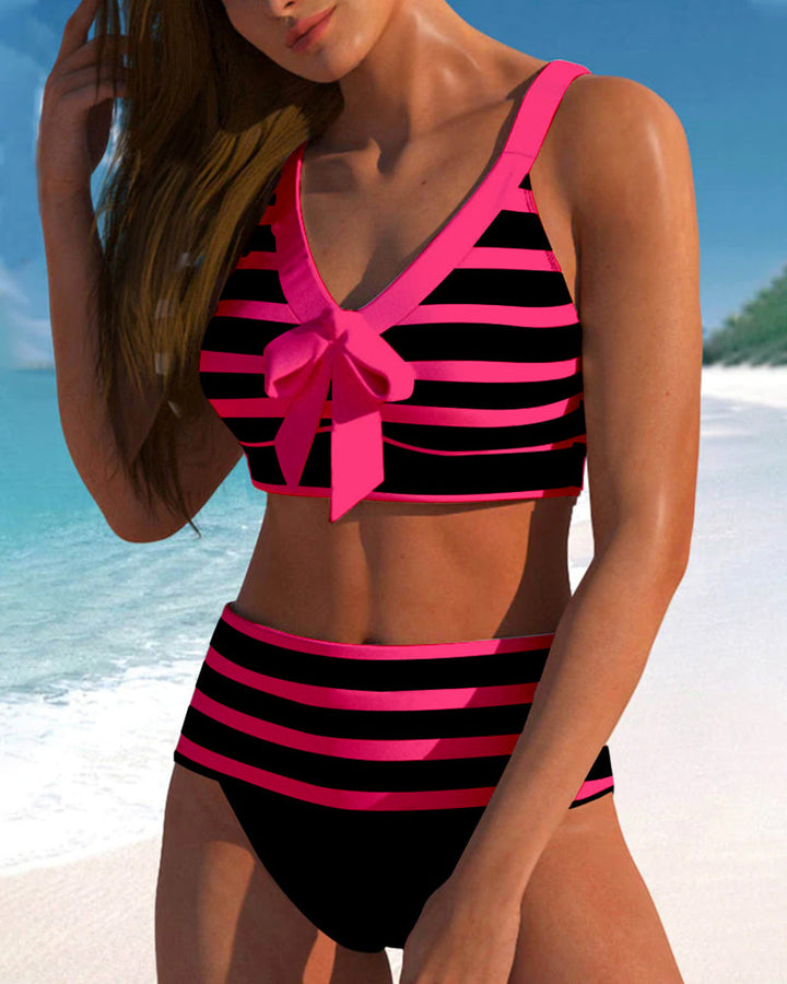 Lula High-Waisted Striped Bikini