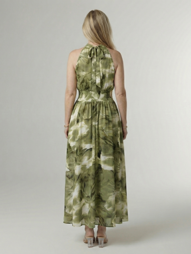 Buttercup Tie-Dye Halter Maxi Dress