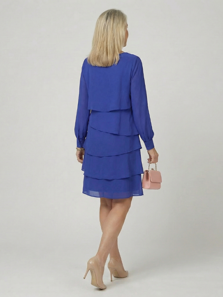 Desk-to-Dinner Layered Knee-Length Sheath Dress