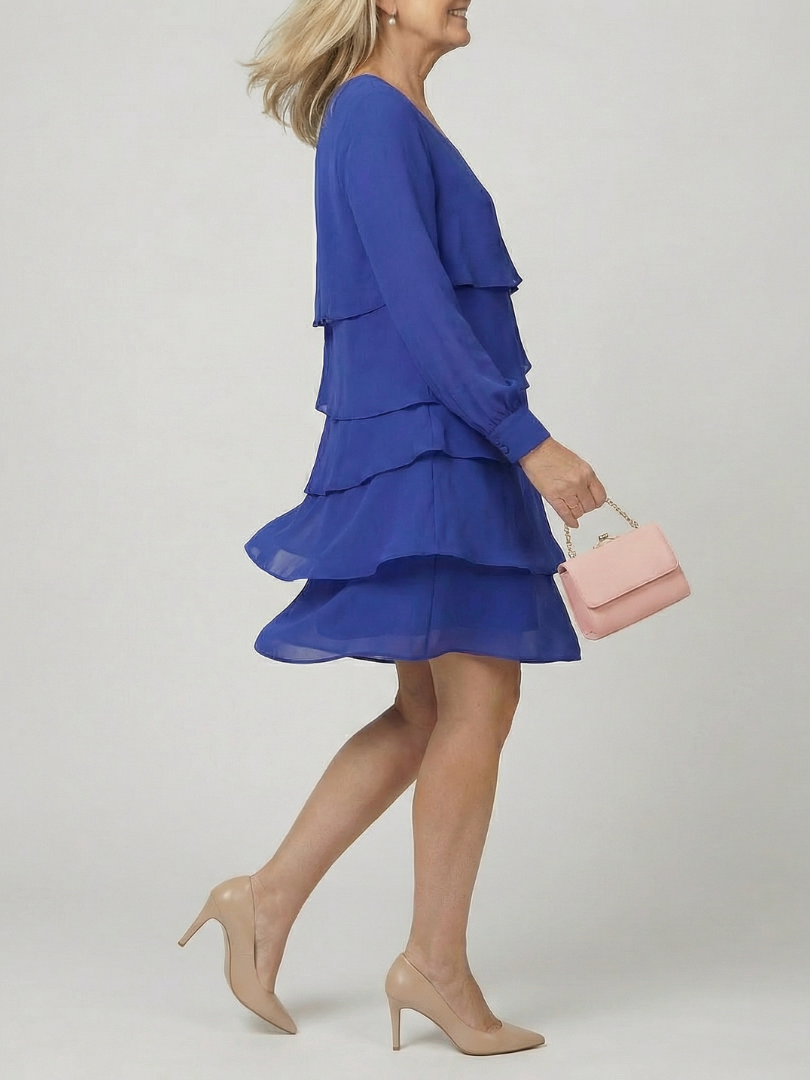 Desk-to-Dinner Layered Knee-Length Sheath Dress