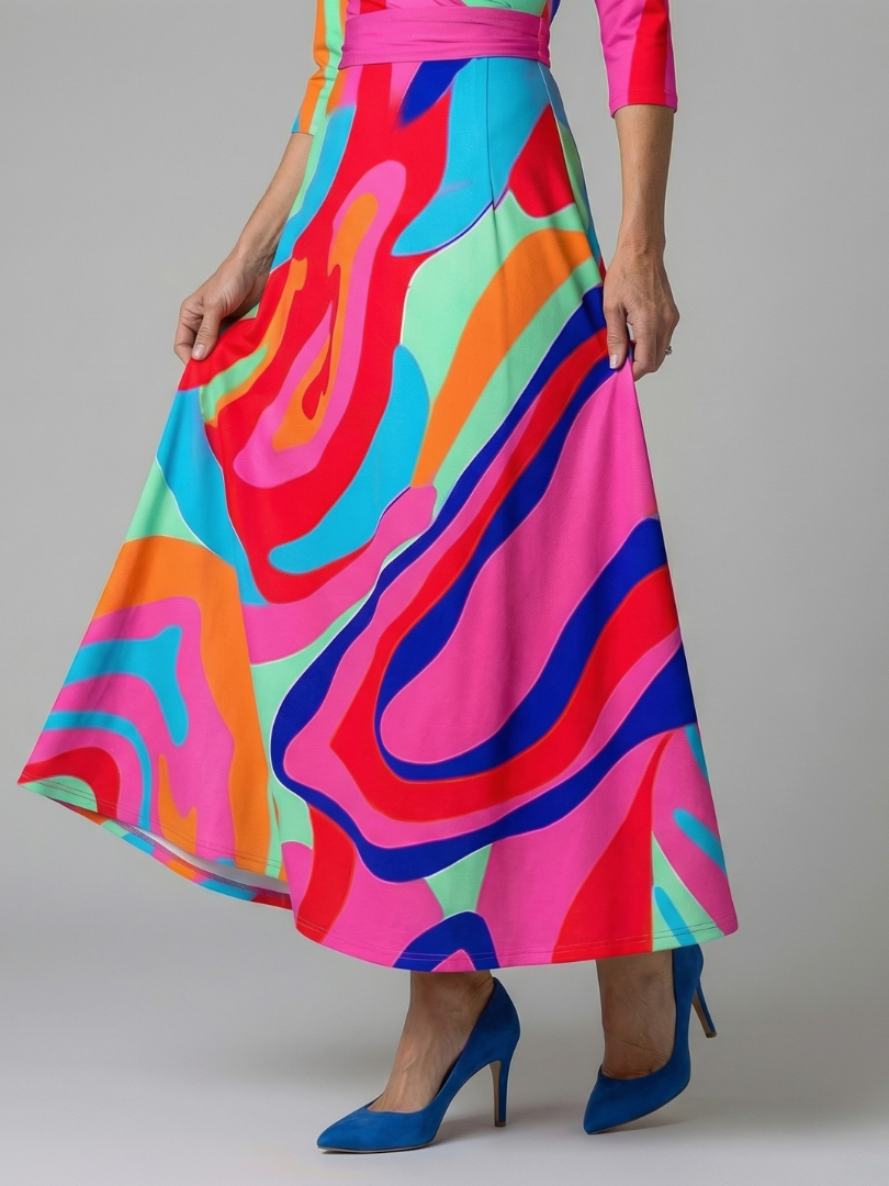 Poppy Print Wrap Midi Dress