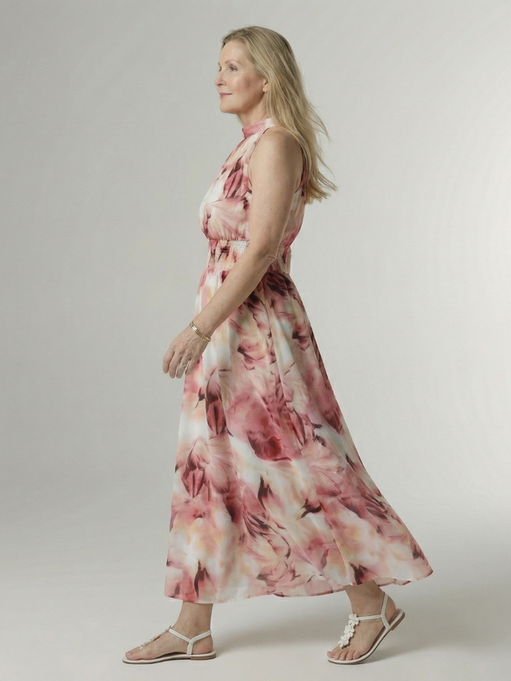 Buttercup Tie-Dye Halter Maxi Dress