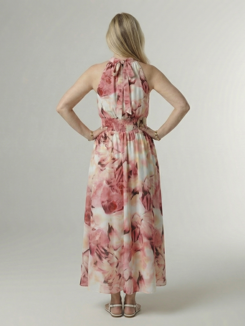 Buttercup Tie-Dye Halter Maxi Dress