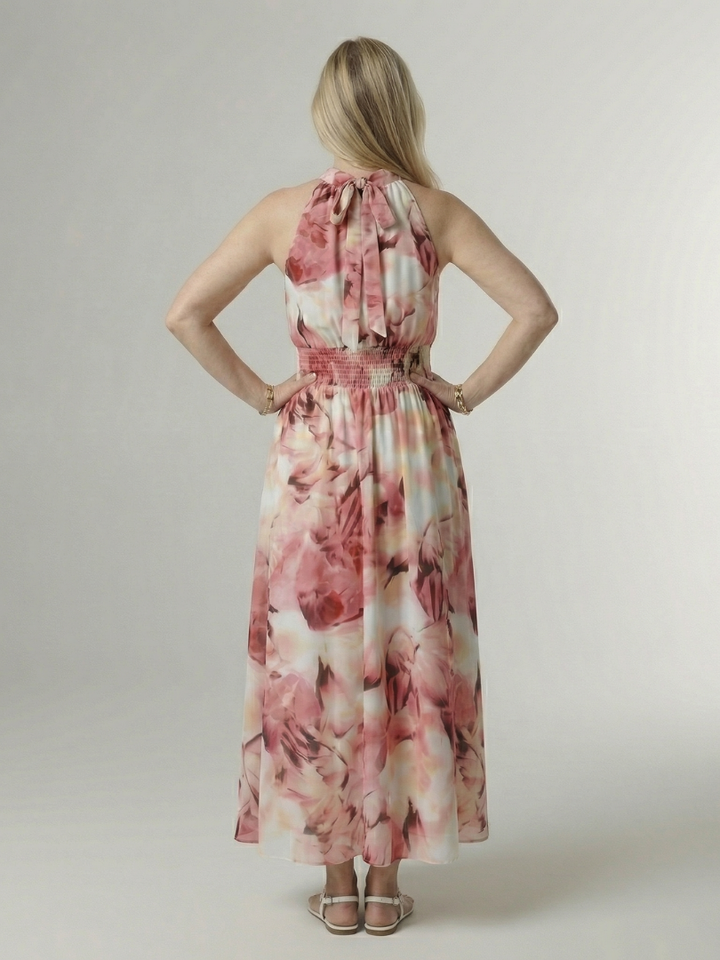 Buttercup Tie-Dye Halter Maxi Dress