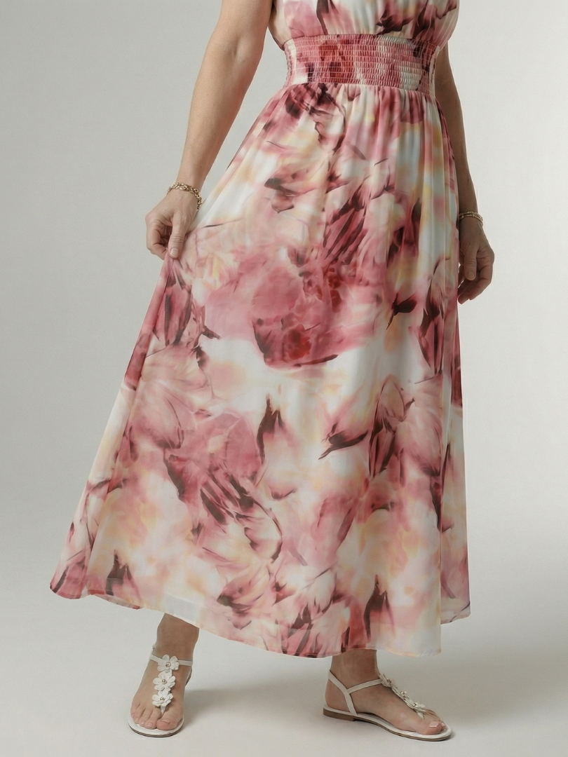 Buttercup Tie-Dye Halter Maxi Dress