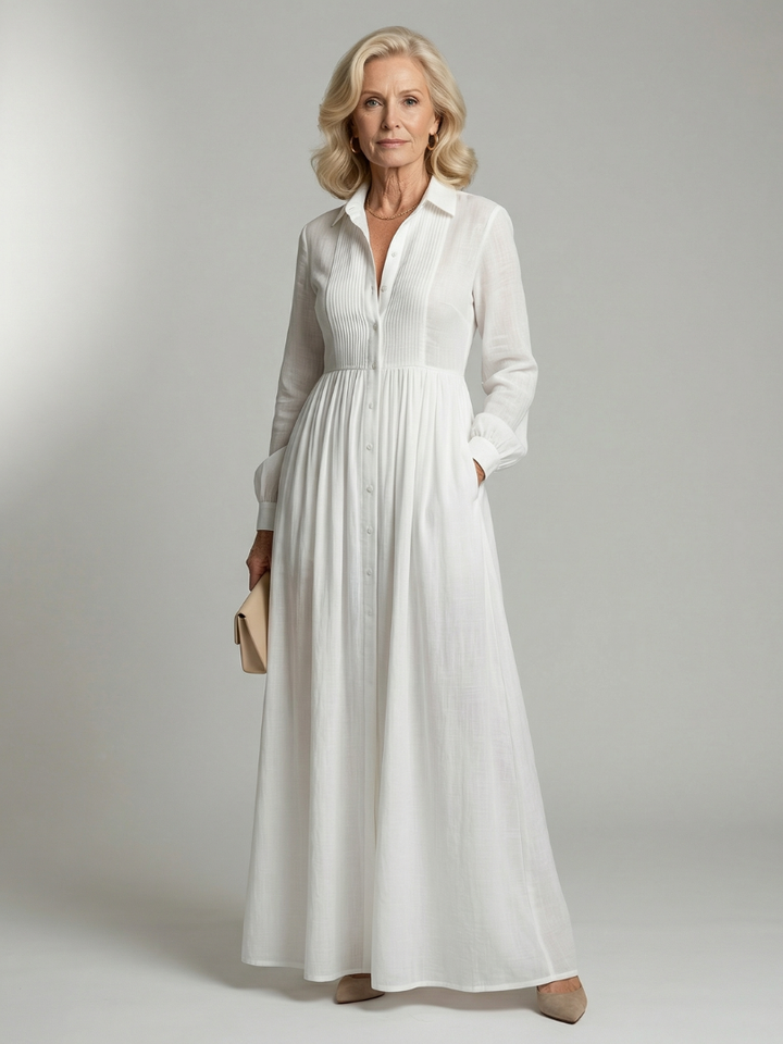 White Shirt Maxi Dress