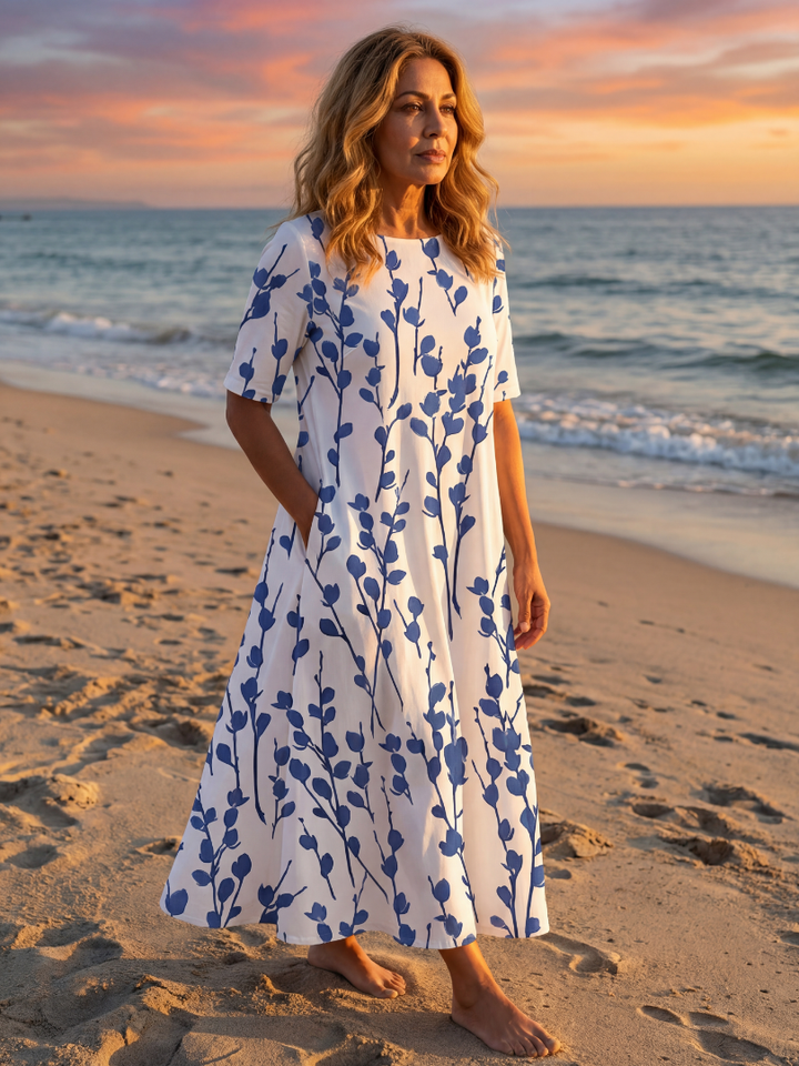 Garden Party Flowy Floral Midi Dress
