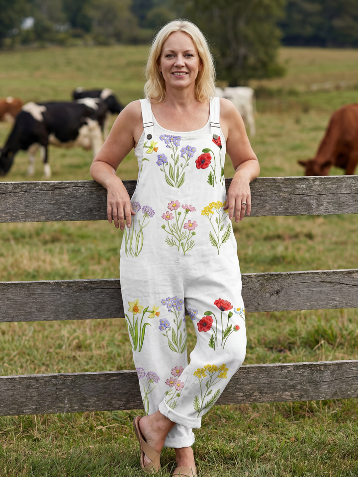 Romantic Garden Party Floral Strappy Jumpsuit