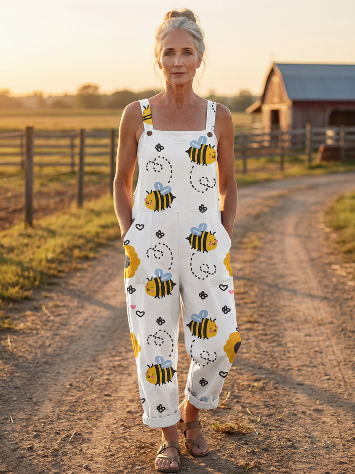 Garden Party Bee Floral Jumpsuit