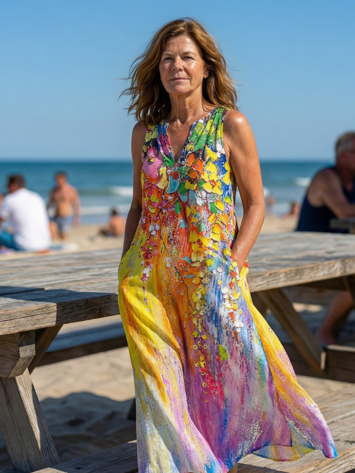 Breezy Open-Air Summer Maxi Dress