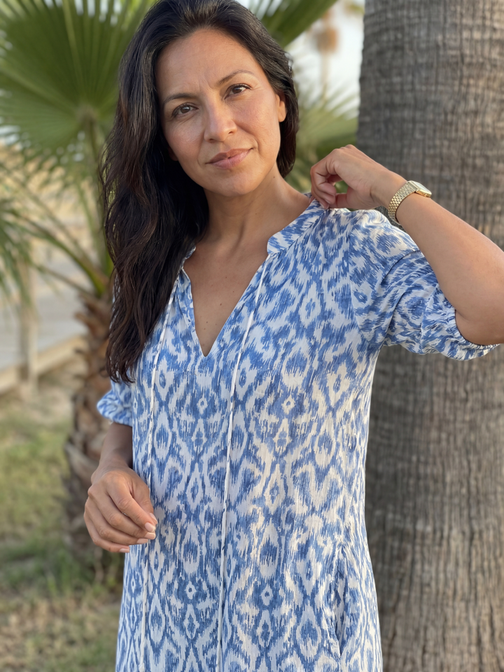 Vacation Ready Coastal Flowy Midi Dress