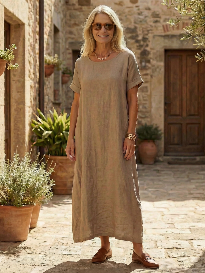 Breezy Summer Linen Day Dress