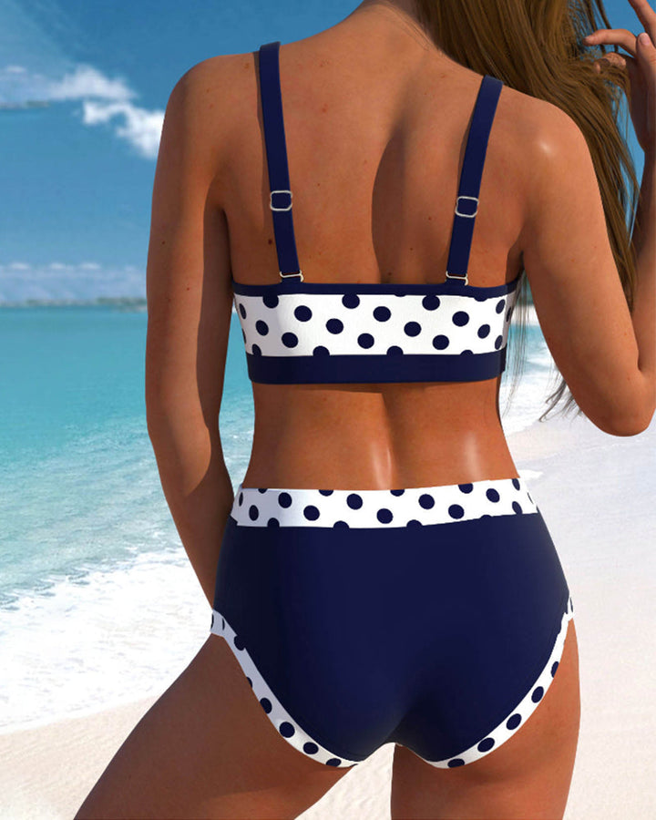 Liesbeth High-Waisted Patchwork Bikini