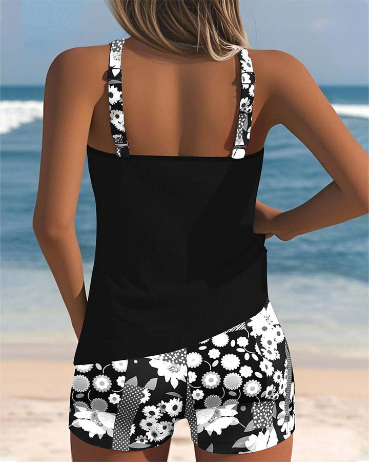 Sabrina Two-Piece Floral Beach Swimsuit with Comfortable Fit