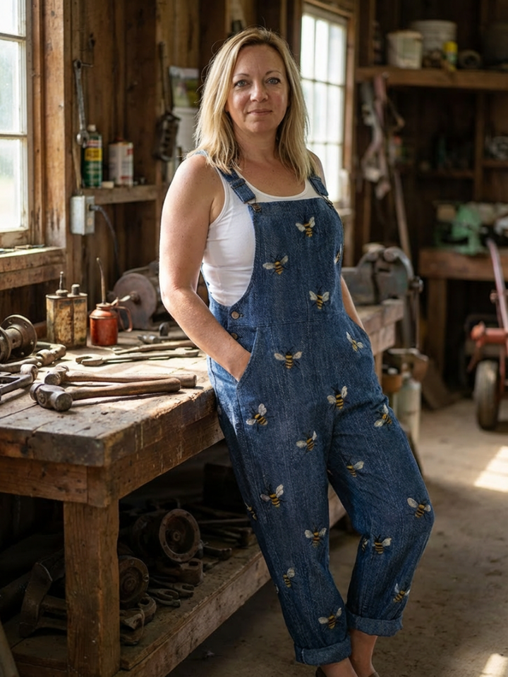 Date-Night Bee-Strap Jumpsuit