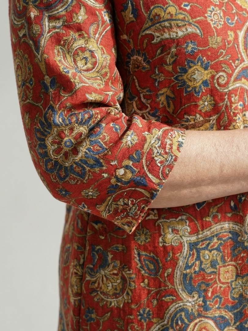 Patchwork Boho Midi Dress