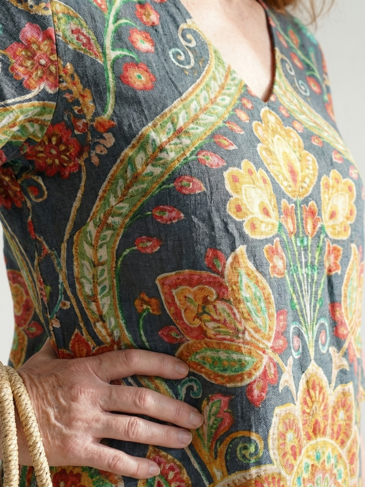 Figure-Flattering Garden Party Midi Dress