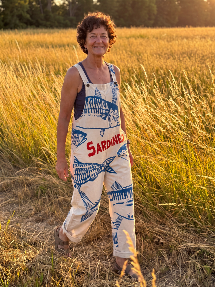Resort-Ready Fish Motif Jumpsuit