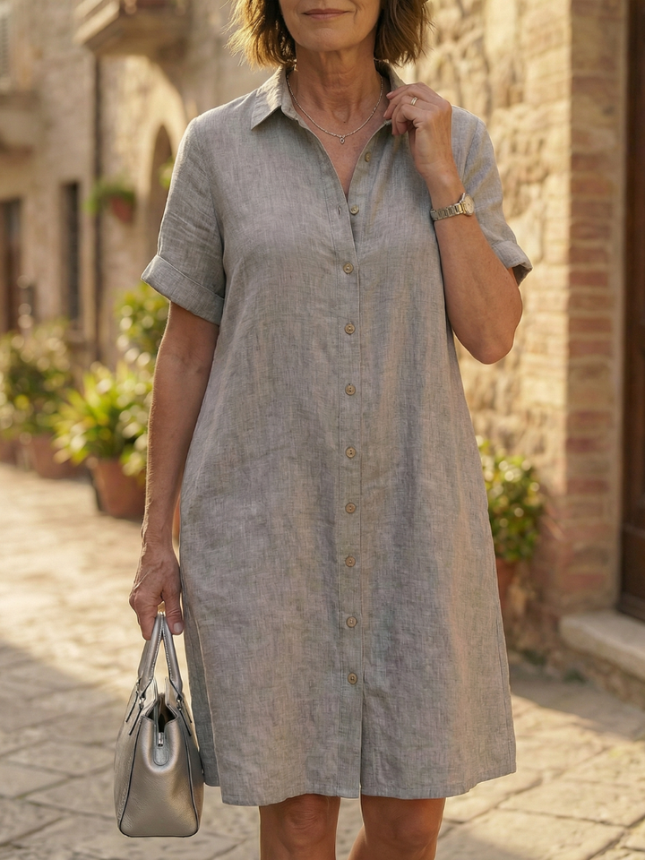 Effortless Courtyard Stroll Breezy Day Dress
