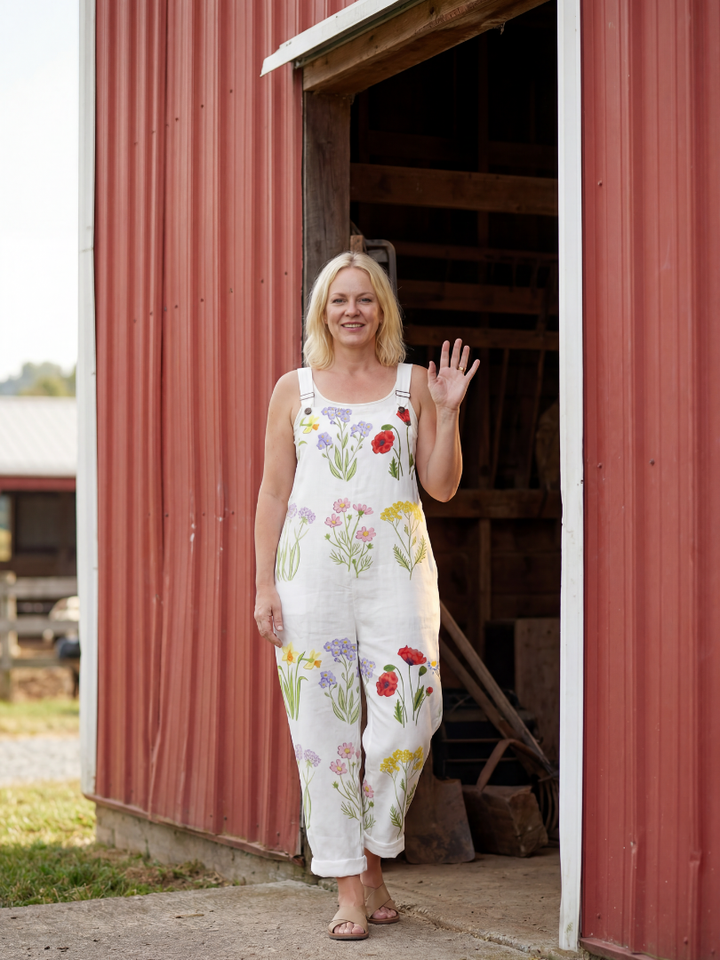 Romantic Garden Party Floral Strappy Jumpsuit
