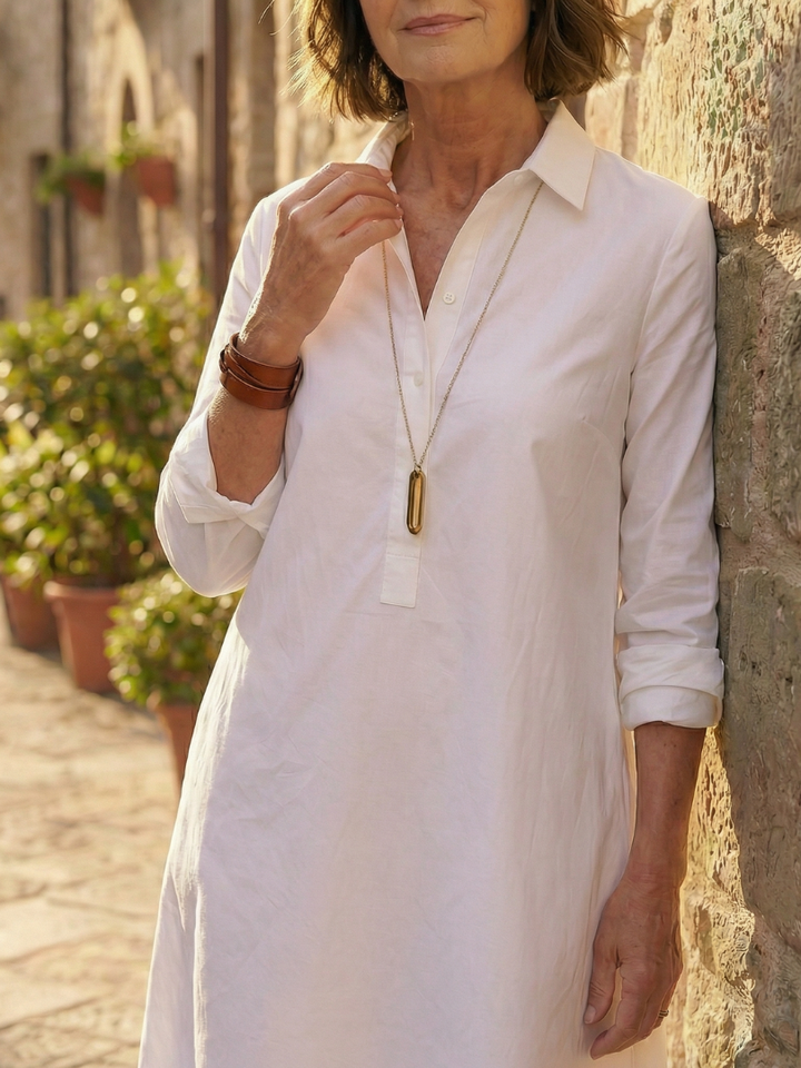 Street-Chic Effortless Flowy Weekend Dress
