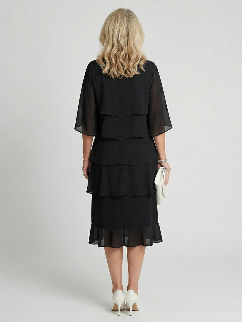 Twirl-Worthy Tiered Garden Party Midi Dress