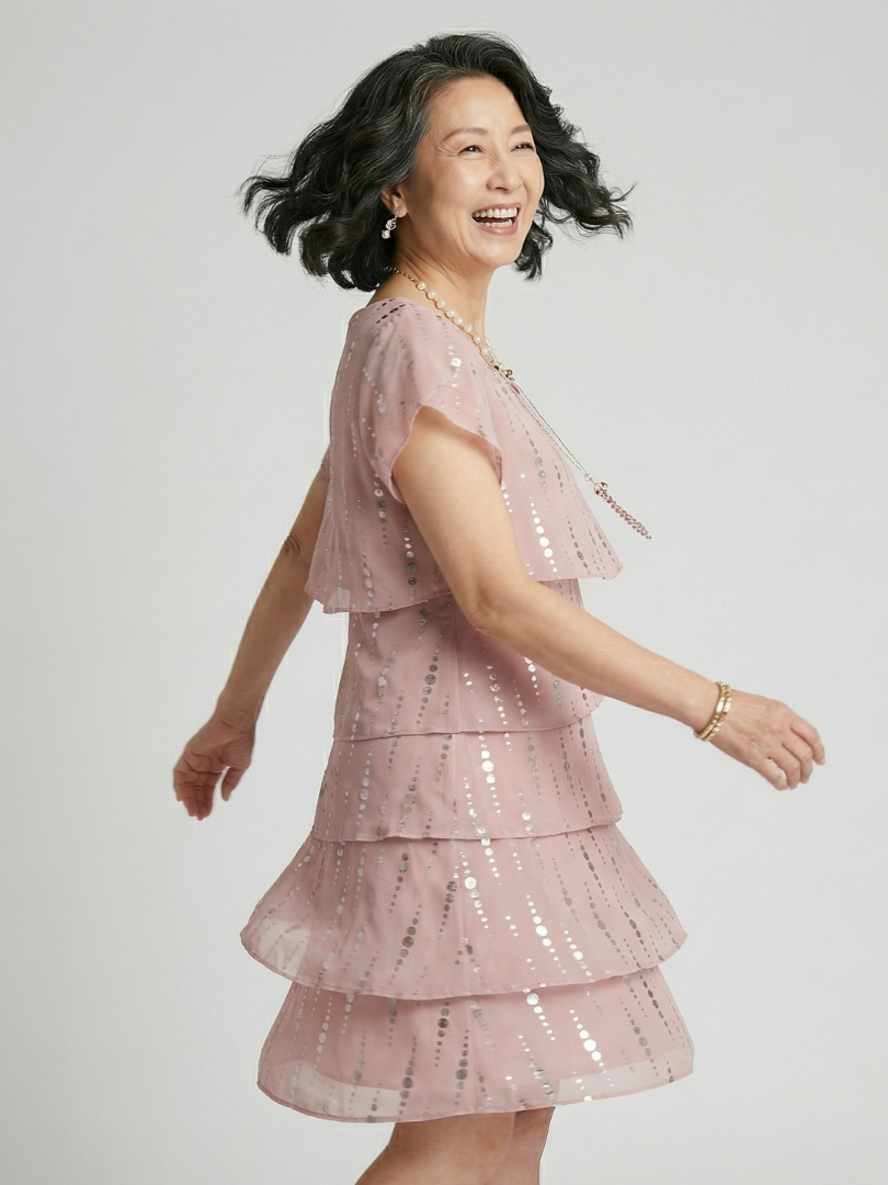 Office-Ready Poise Dot Print Knee-Length Dress