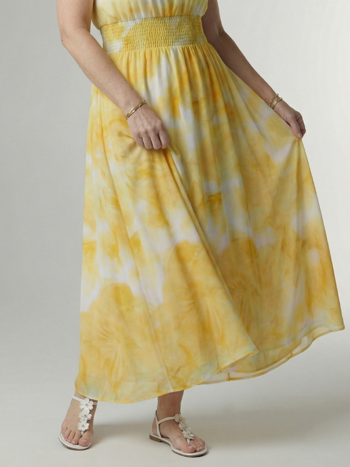 Buttercup Tie-Dye Halter Maxi Dress