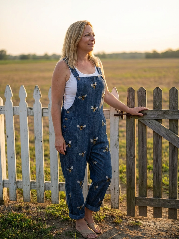 Date-Night Bee-Strap Jumpsuit