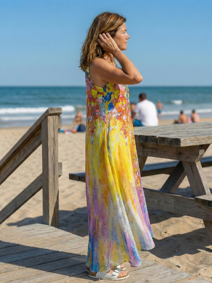 Breezy Open-Air Summer Maxi Dress