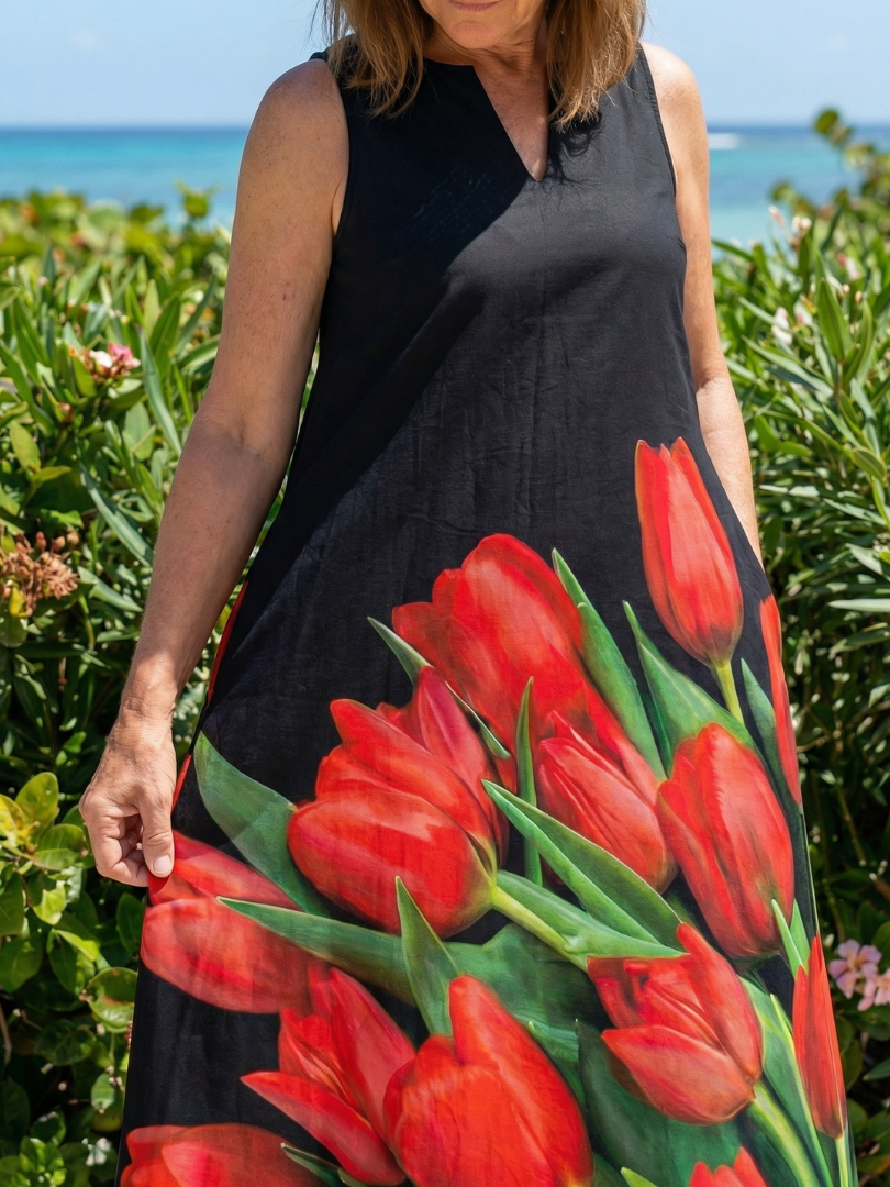 Romantic Wedding Guest Soft Rose Flowy Maxi Dress