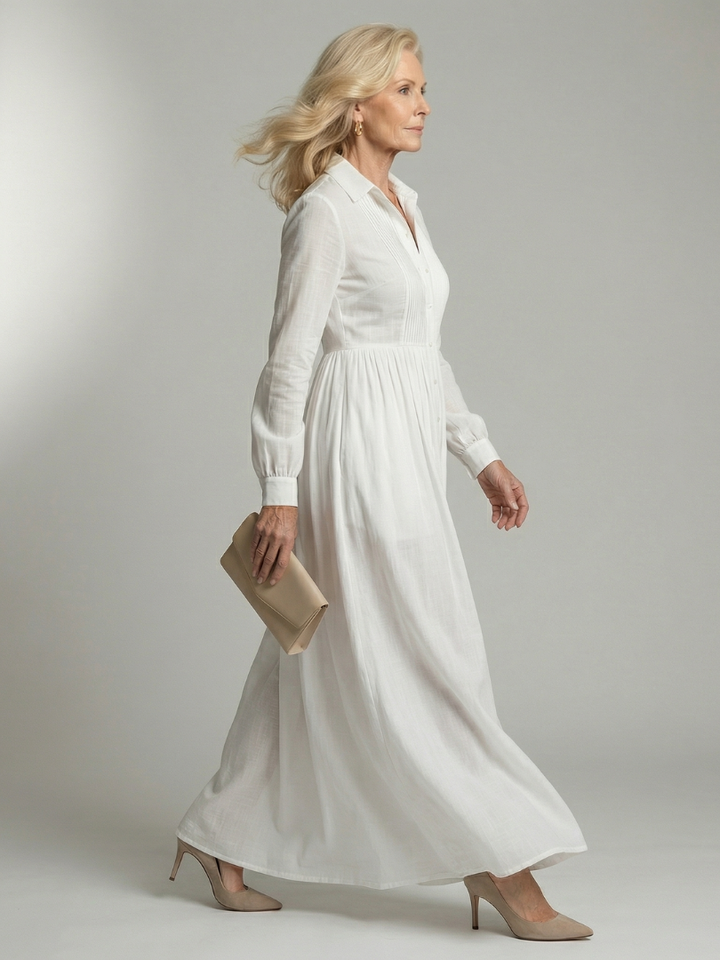 White Shirt Maxi Dress