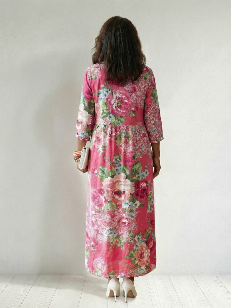 Garden Party Flowy Floral Midi Dress