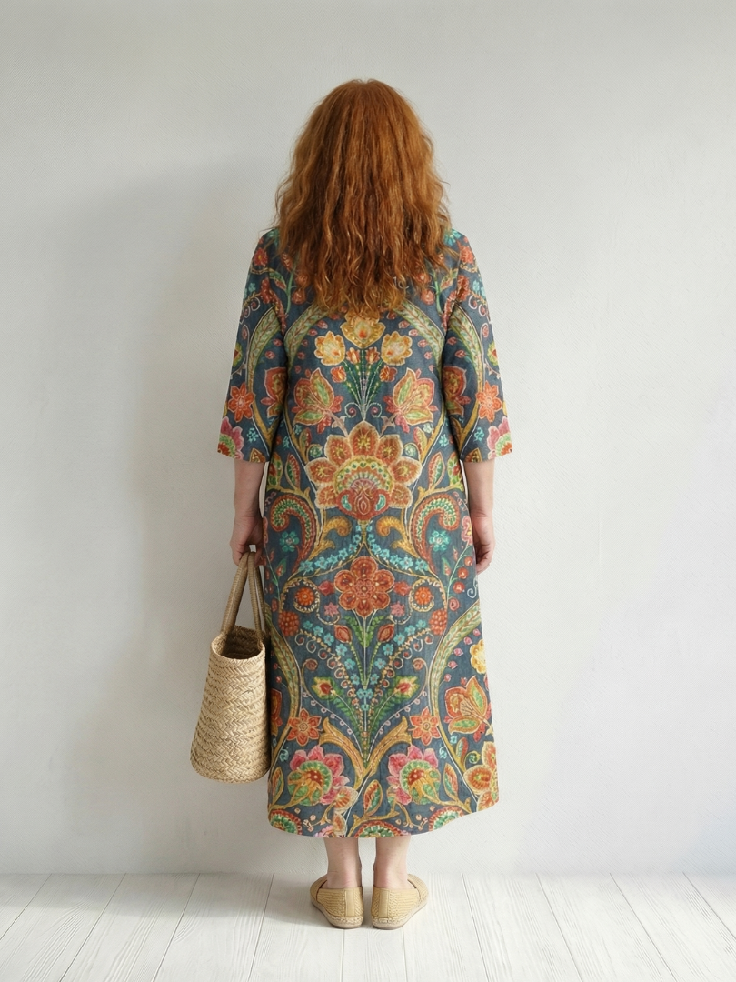 Figure-Flattering Garden Party Midi Dress