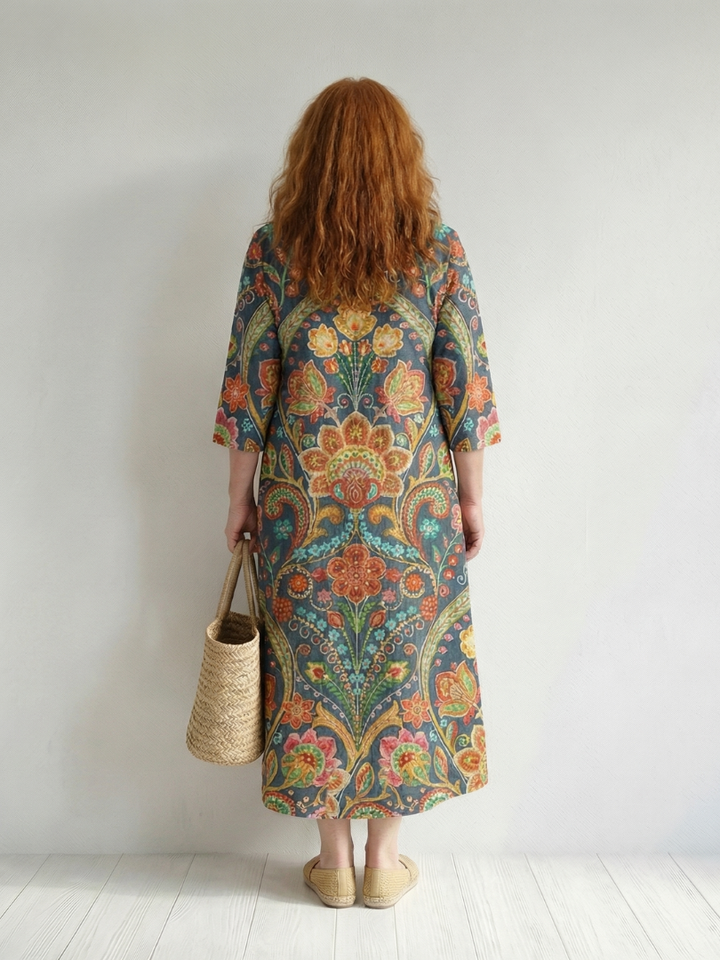 Figure-Flattering Garden Party Midi Dress