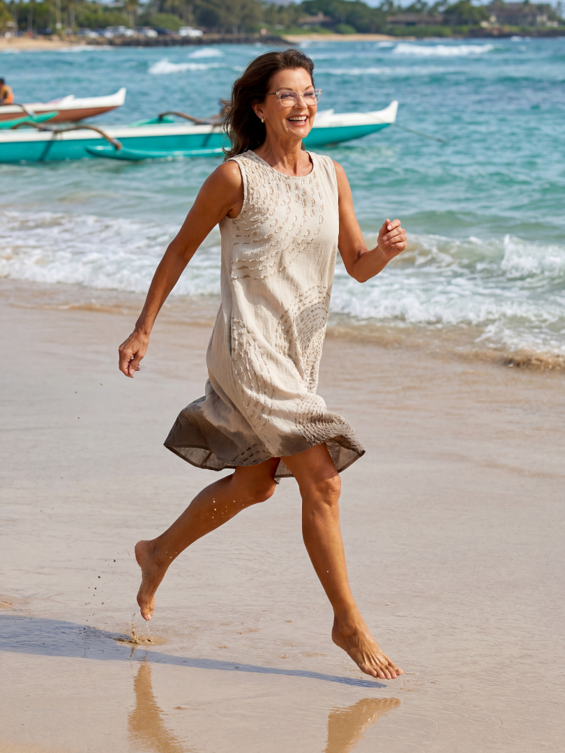 Textured White Midi Dress