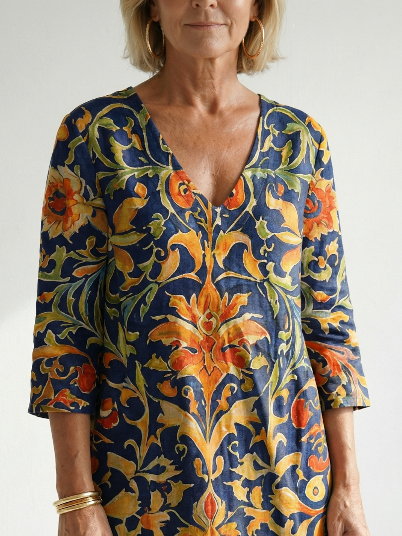 Garden Party Ornate Floral Midi Dress