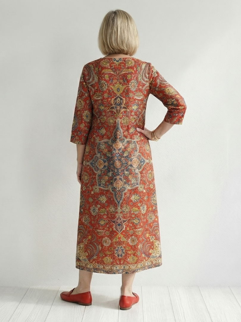 Patchwork Boho Midi Dress