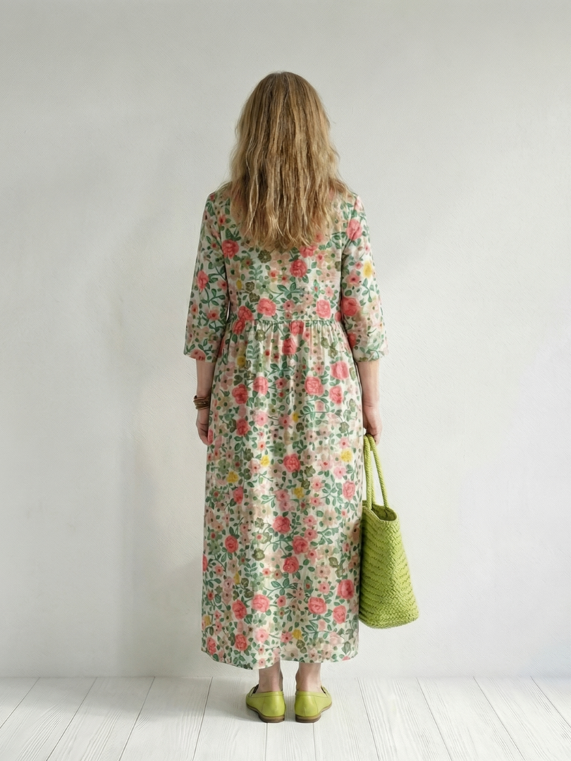 Garden Party Scattered Floral Midi Dress