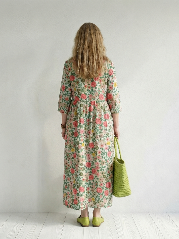 Garden Party Scattered Floral Midi Dress
