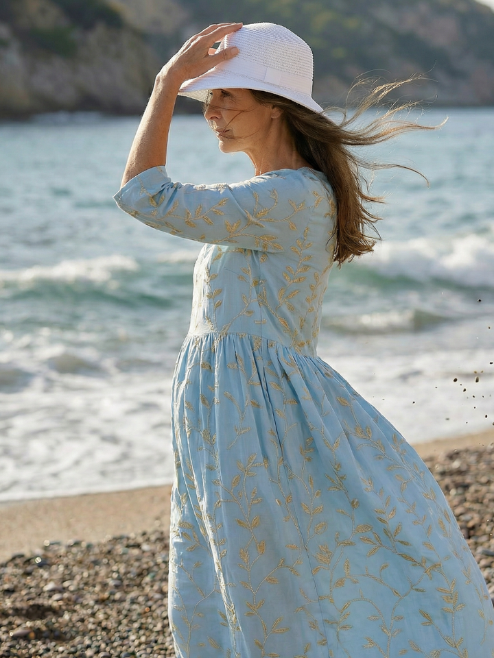 Romantic Seaside Garden Party Floral Sundress