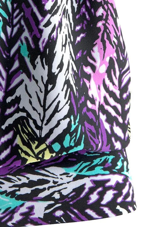 Penacho Feather-Print Tummy-Control Tankini Set