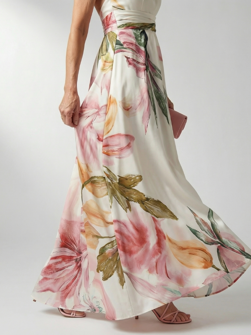 Hibiscus Halter Maxi Dress