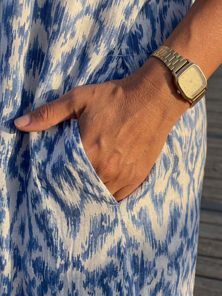Vacation Ready Coastal Flowy Midi Dress