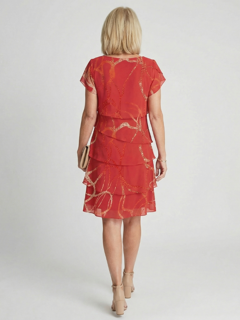 Modern Muse Soft Abstract Knee-Length Dress