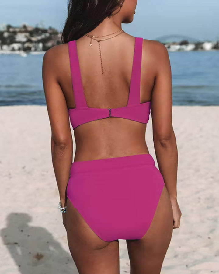 Hilde Solid High-Waisted Swimsuit