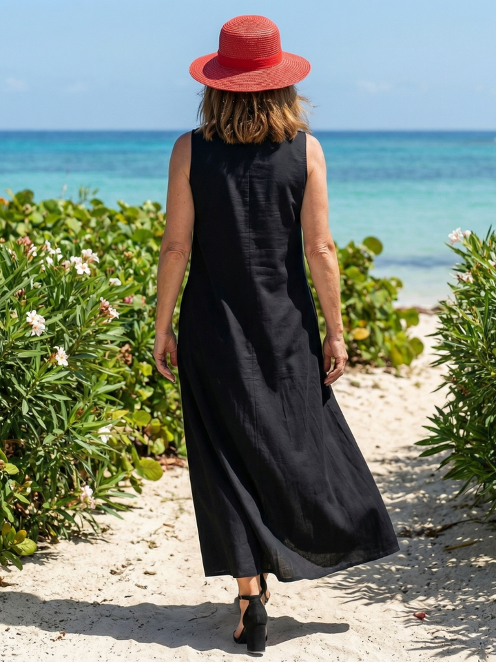 Romantic Wedding Guest Soft Rose Flowy Maxi Dress