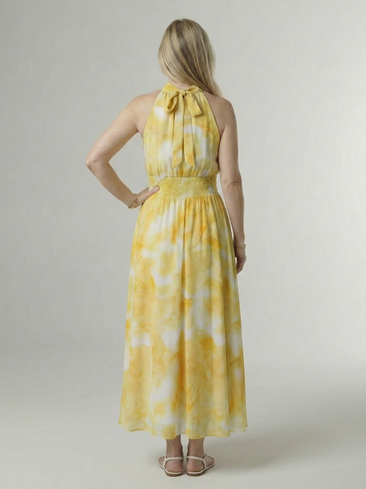 Buttercup Tie-Dye Halter Maxi Dress