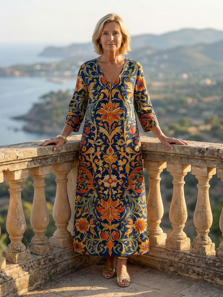 Garden Party Ornate Floral Midi Dress
